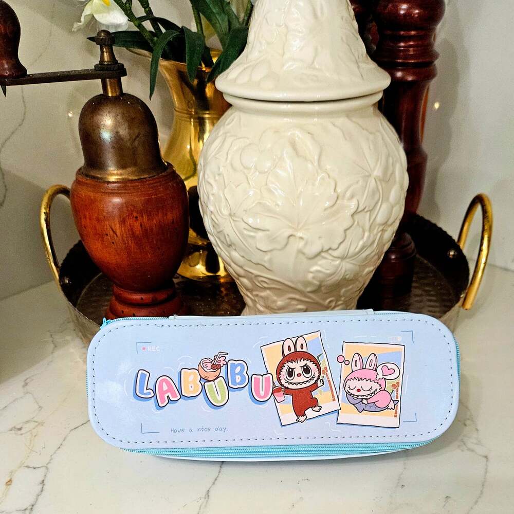 Labubu Character 3D Embossed Hardtop Pencil Case Pouch